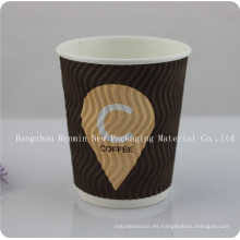 Copa de papel de café desechable con diseños de coordinación